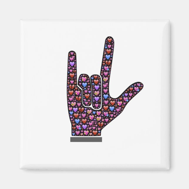 I Kärlek Du ASL Magnet (Framsidan)