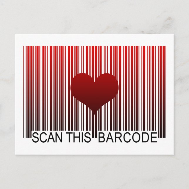 I KÄRLEK DU BARCODE VYKORT (Framsida)