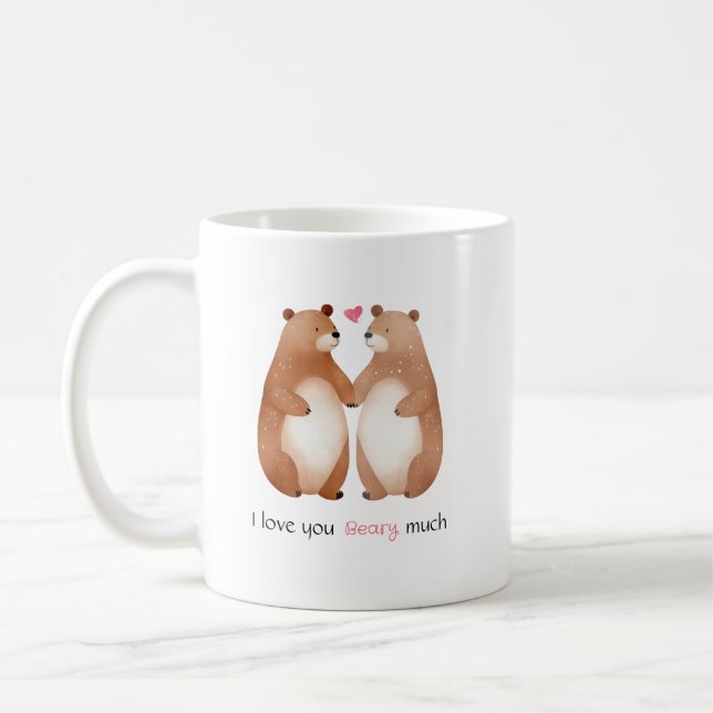 I Kärlek Du Beary Mch Kaffemugg (Vänster)