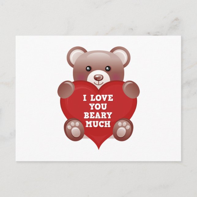 I Kärlek Du Beary Mch Vykort (Framsida)