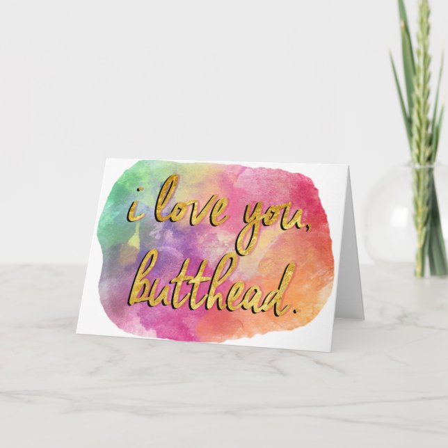i kärlek du, butthead kort (Framsida)