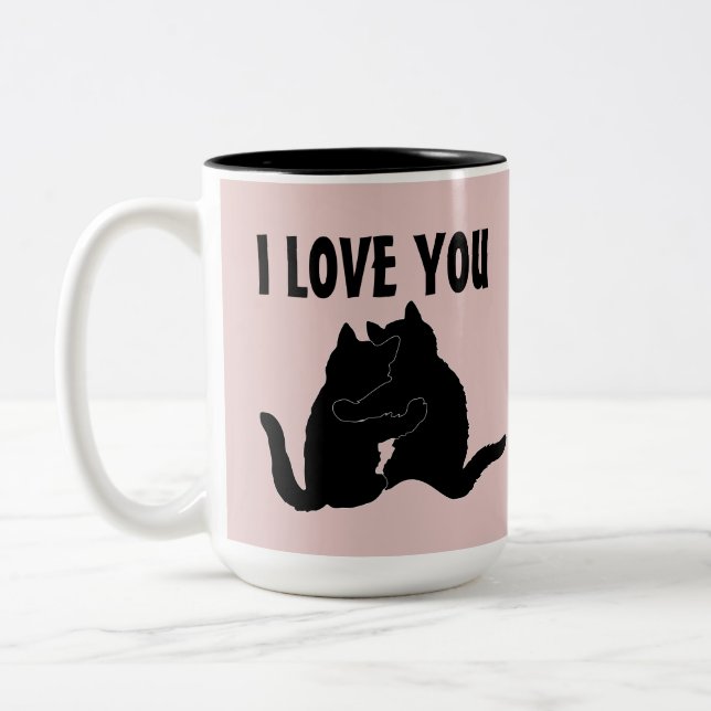 "I KÄRLEK DU" CAT KAFFE KOPPAR (Vänster)