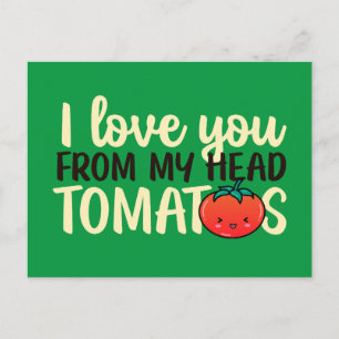 I Kärlek du Cute Tomato Pun Funny Alla hjärtans da Vykort
