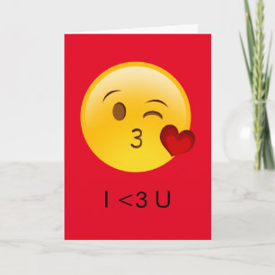 I Kärlek du Emoji Valentine-kortet Helgkort