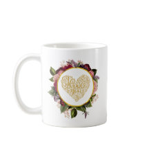 I Kärlek Du Finare Golden Heart med Blommigt Ram