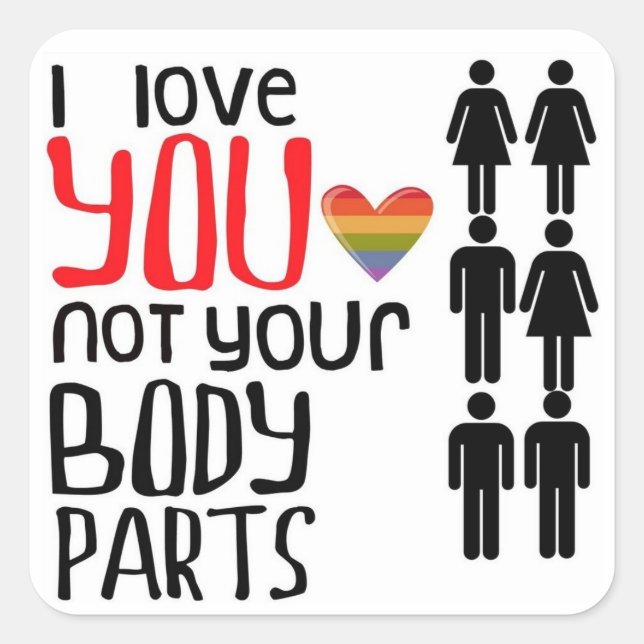 I KÄRLEK DU FYRKANTIGT KLISTERMÄRKE (Framsida)