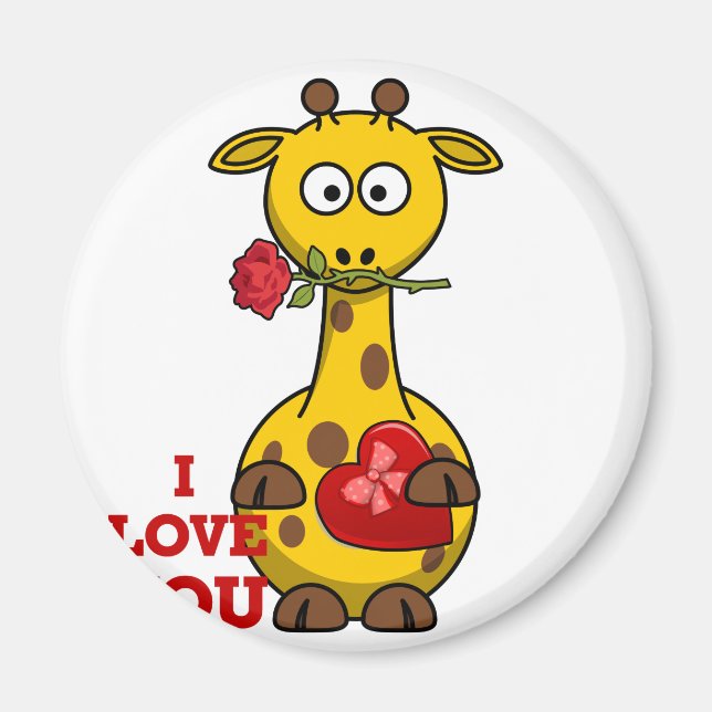 i kärlek du giraffe magnet (Framsidan)