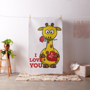 i kärlek du giraffe-tyg tyg