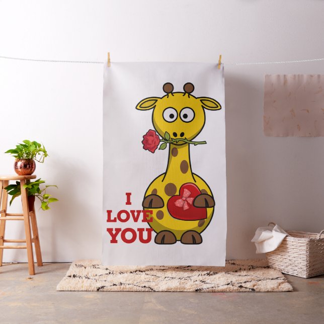 i kärlek du giraffe-tyg tyg (In Situ)