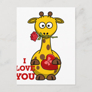 i kärlek du giraffe vykort
