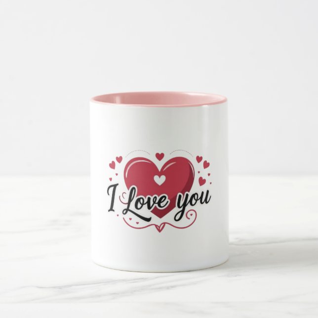 I Kärlek Du Heart Mugg (Center)