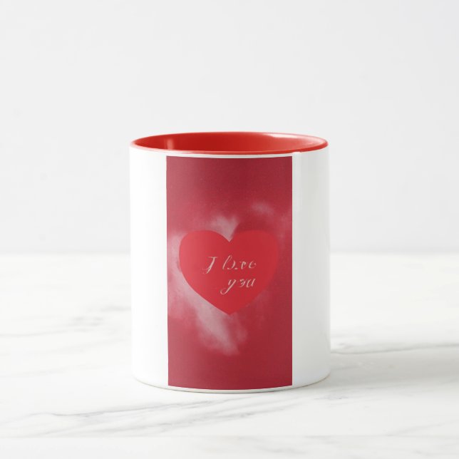 I Kärlek Du Heart Mugg (Center)