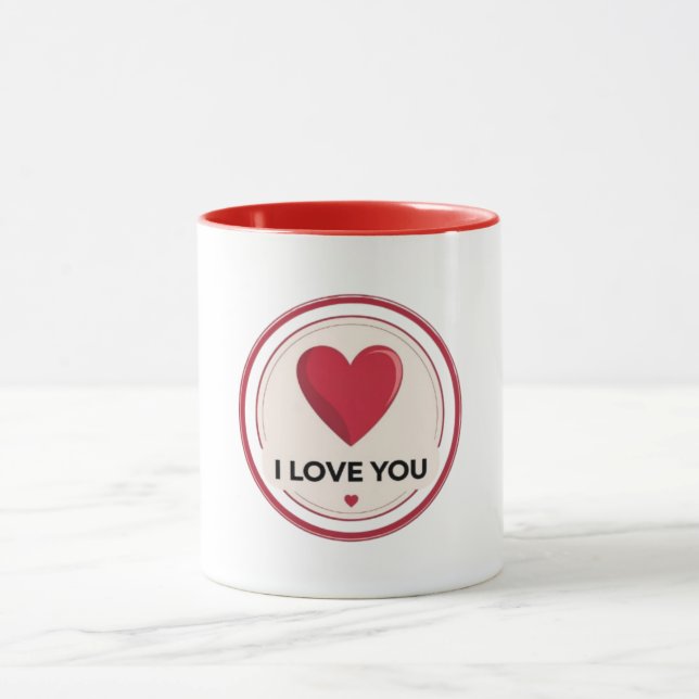 I Kärlek Du Heart Mugg (Center)