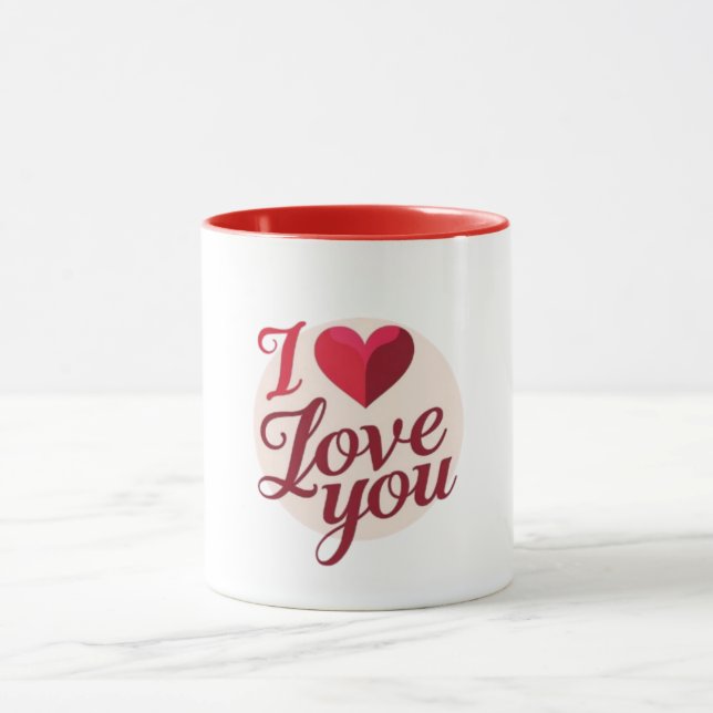 I Kärlek Du Heart Mugg (Center)