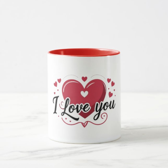 I Kärlek Du Heart Mugg (Center)