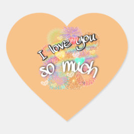 I kärlek du hjärtformat klistermärke