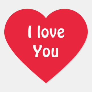 I kärlek du hjärtformat klistermärke