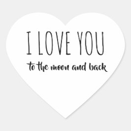 I KÄRLEK DU HJÄRTFORMAT KLISTERMÄRKE