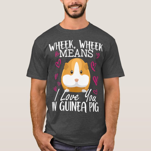I Kärlek du i Guineas Gris tshirt Funny Animal T Shirt (Framsida)