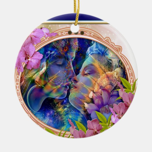 I kärlek du julgransprydnad keramik (Framsidan)