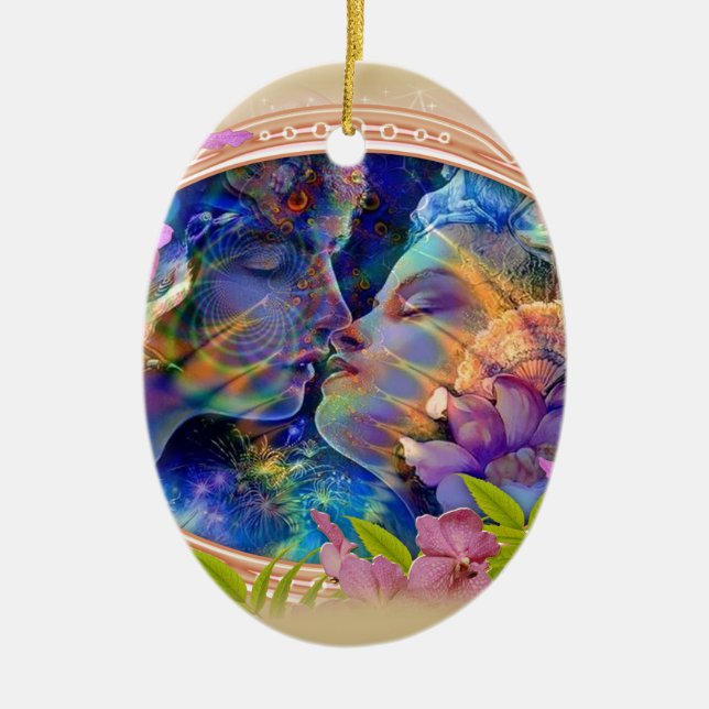 I kärlek du julgransprydnad keramik (Framsidan)