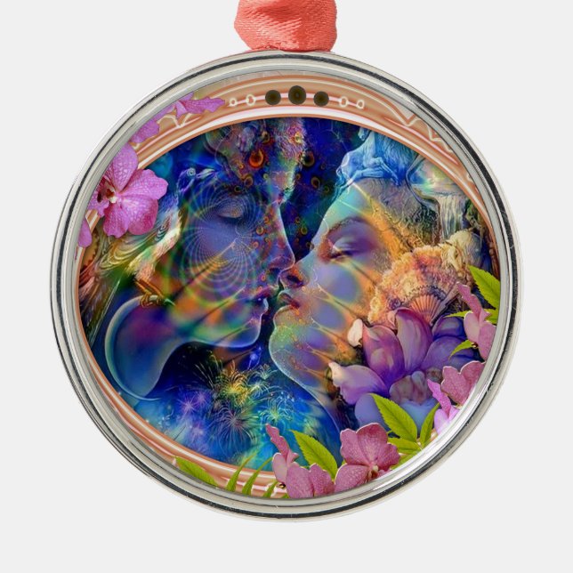 I kärlek du julgransprydnad metall (Framsidan)