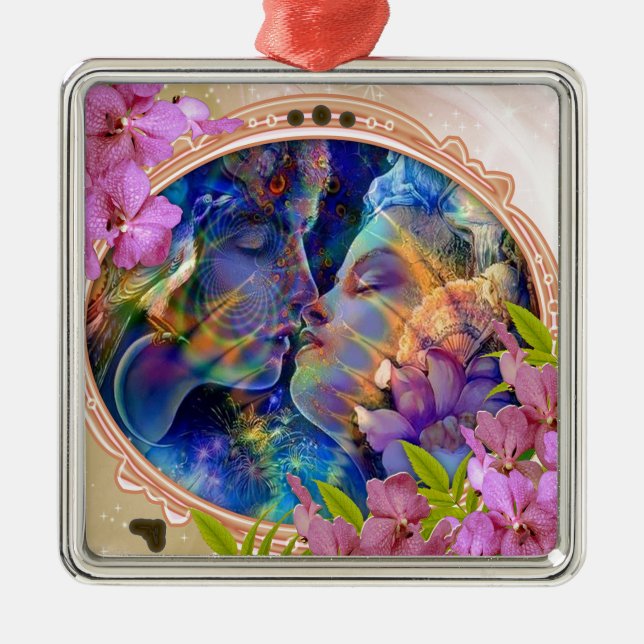 I kärlek du julgransprydnad metall (Framsidan)