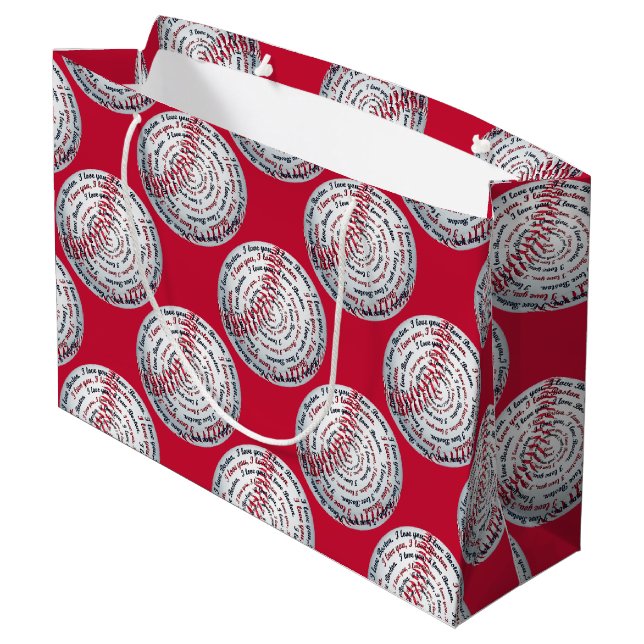 I Kärlek du Kärlek Boston 6-Baseball-GIFT BAG L (Baksidan Vinklad)