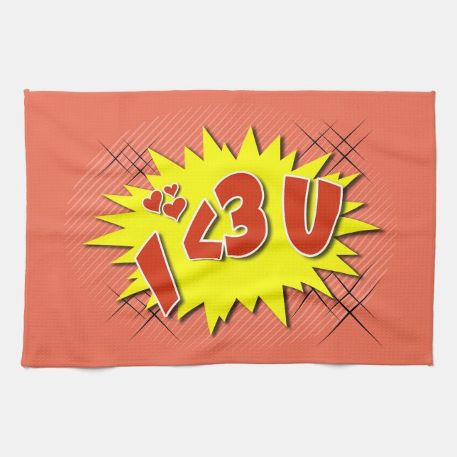 I kärlek du kökshandduk (Horisontell)