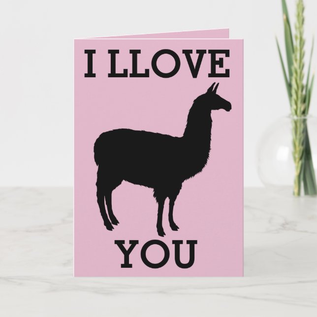 I KÄRLEK DU LLAMA CARDS KORT (Framsida)