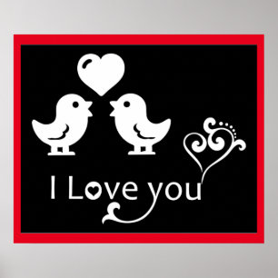 "I KÄRLEK DU" LOVEBIRDS POSTER