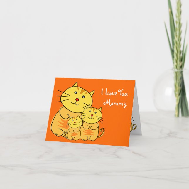 I Kärlek du Mamma Cat Card Kort (Framsida)