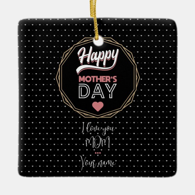 I kärlek du mamma julgransprydnad keramik (Framsida)