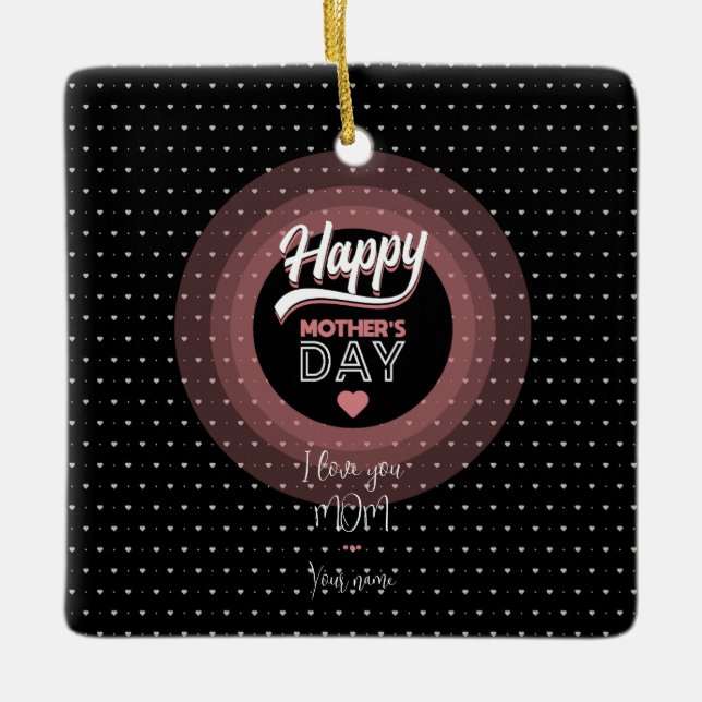 I kärlek du mamma julgransprydnad keramik (Framsida)