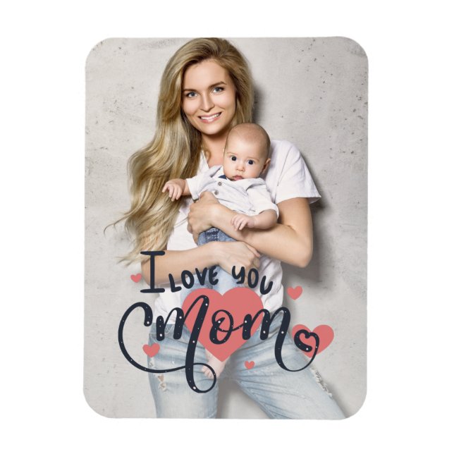 I kärlek du mamma, mors dag-foto magnet (Vertikal)