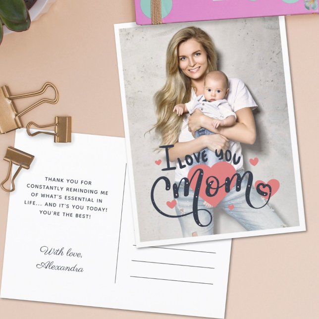 I kärlek du mamma, mors dag-foto vykort (Skapare uppladdad)