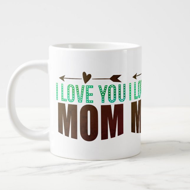 I kärlek du mamma mugg jumbo mugg (Vänster)