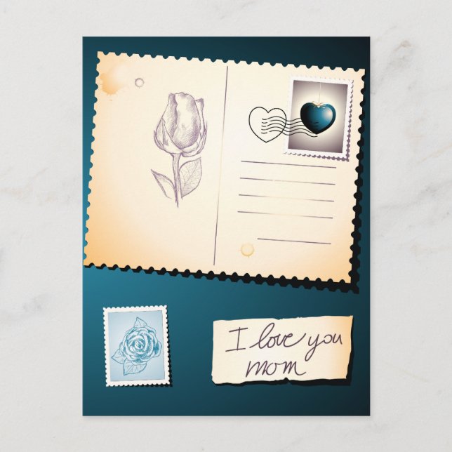I kärlek du mamma, vykort (Framsida)
