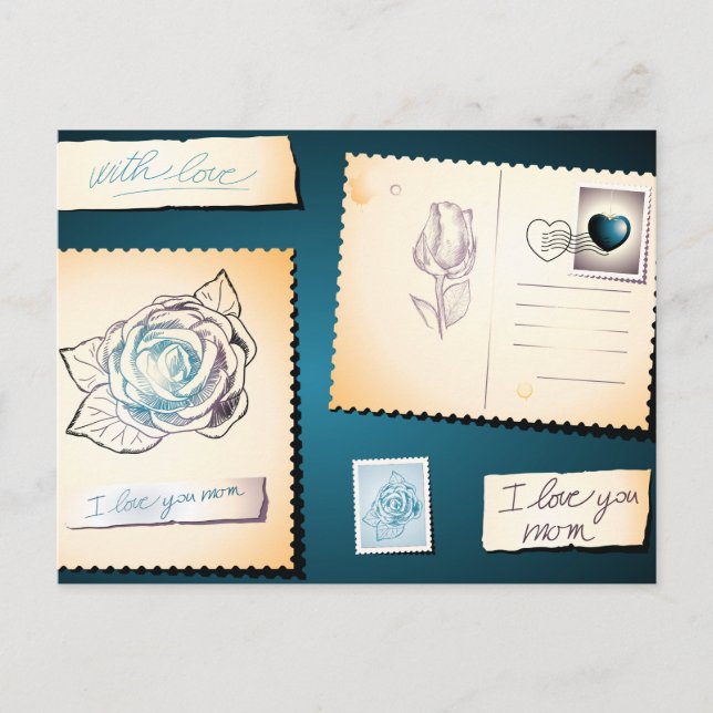 I kärlek du mamma, vykort (Framsida)