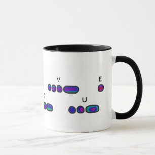 I KÄRLEK DU Morse Code Psychedelic Mugg