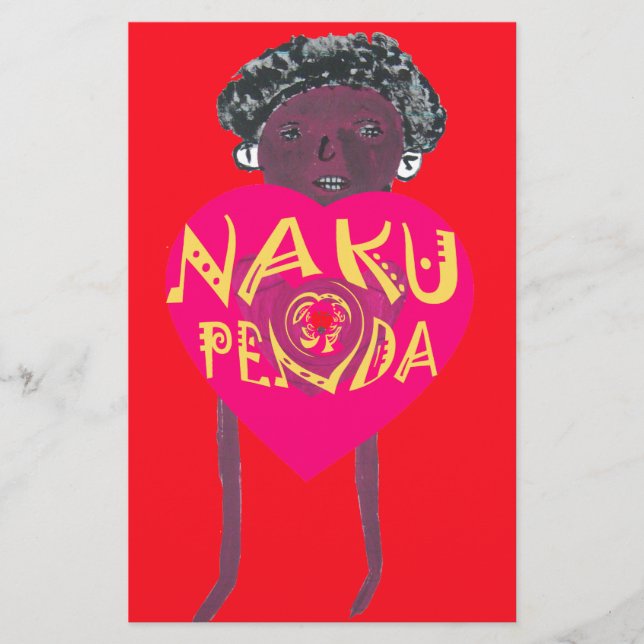 I kärlek du Nakupenda Kenya Swahili Art (Framsida)