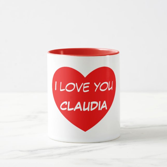 I kärlek du Namn 2-tonsfärgad Mugg (Center)