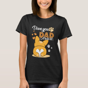 I Kärlek du Pappa A Hål Lot Cat Pappa Far S-dagen T Shirt
