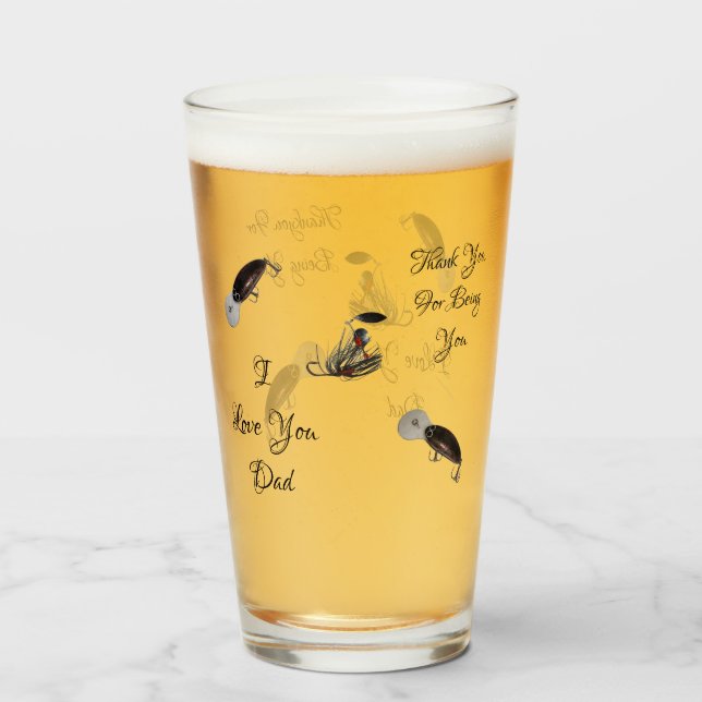 I Kärlek Du Pappa, fiskelagar. Glaskopp (Framsida fylld)