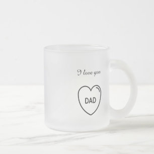 I kärlek du pappa l Fars dag Frostad Glasmugg
