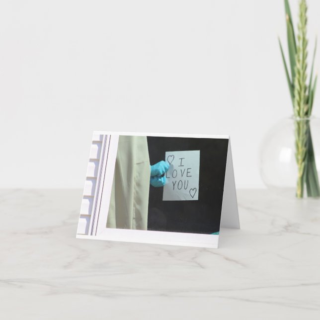 I Kärlek du Quarantine Card Kort (Framsida)