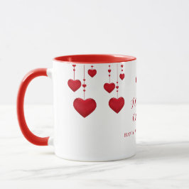 I Kärlek, du Red Hearts Personlig Valentine Day Mugg