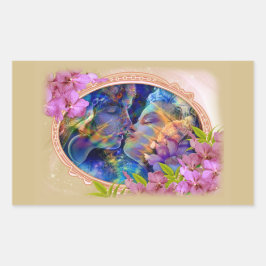 I kärlek du rektangulärt klistermärke