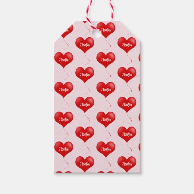 I kärlek du - Romantisk märkre Presentetikett (Framsidan)