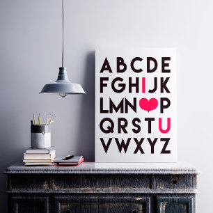 I KÄRLEK DU - Romantiska alfabet Poster